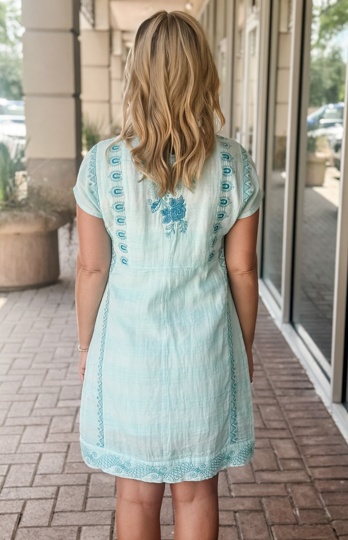Johnny Was Relaxed Seam Dolman Dress-Soraya (slip)