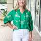 Johnny Was Koleen Blouse-Green Tambourine