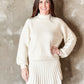 Sofie the Label "Gabrielle" Balloon Sleeve Sweater-Cream