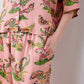 Printfresh Eco Satin Wildest Dreams Short Sleeve Set-Butterfly Forager