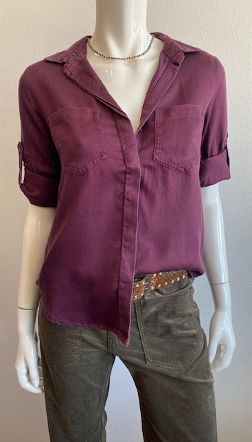 Velvet Heart "Riley" Rolled Tab Sleeve-Irish Plum