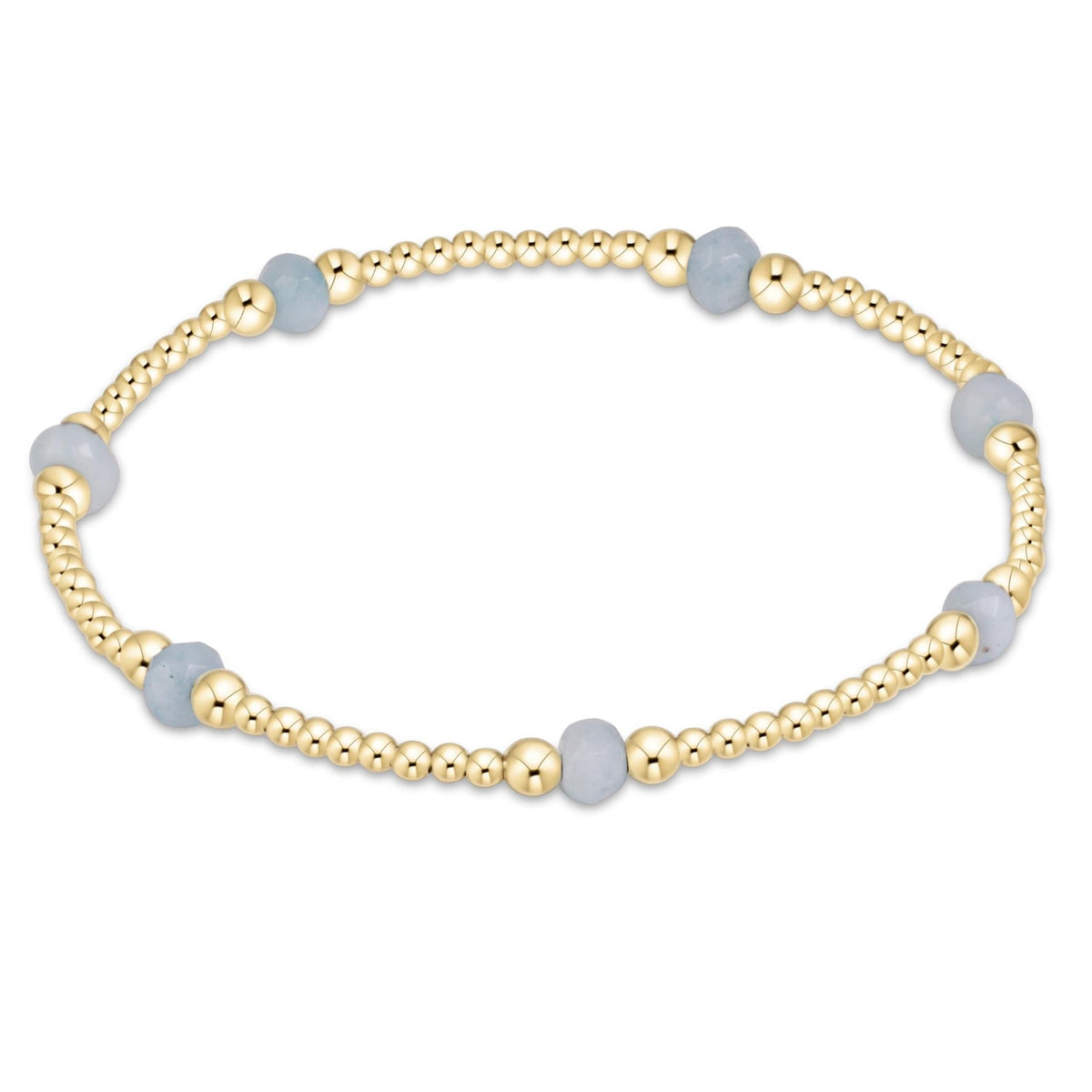 Enewton “Purpose Gemstone 4mm Bracelet -Aquamarine
