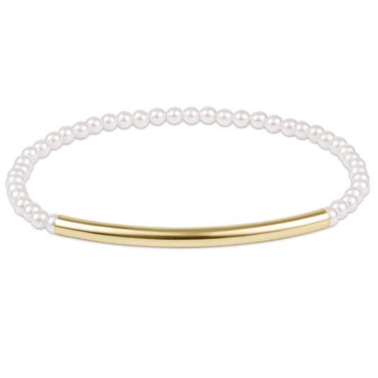 Enewton "Bliss Bar" Smooth Pearl 3mm Bracelet-Gold