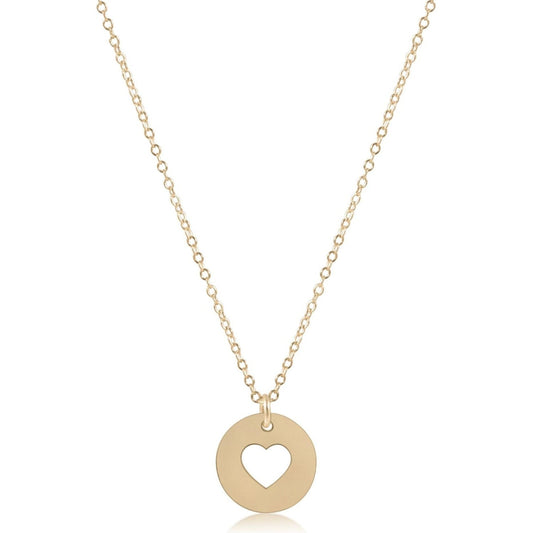 Enewton 16" Necklace- "Love" Gold Disc