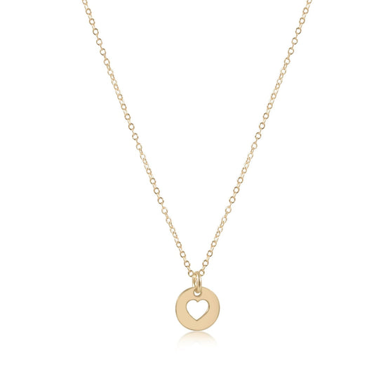 Enewton 16" Necklace- "Love" Small Gold Disc