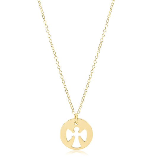 Enewton 16" Necklace- "Guardian Angel" Gold Disc