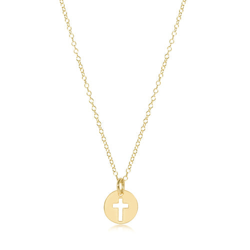 Enewton 16" Necklace - "Blessed" Small Gold Disc