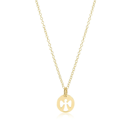 Enewton 16" Necklace - "Guardian Angel" Small Gold Disc