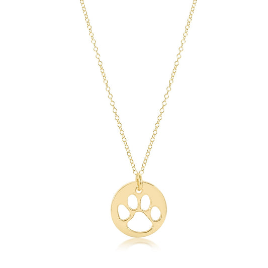 Enewton 16" Necklace- "Paw Print" Gold Disc