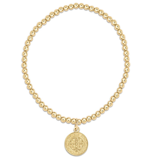 Enewton "Classic" Gold 3mm Bead Bracelet-Blessing Gold Disc