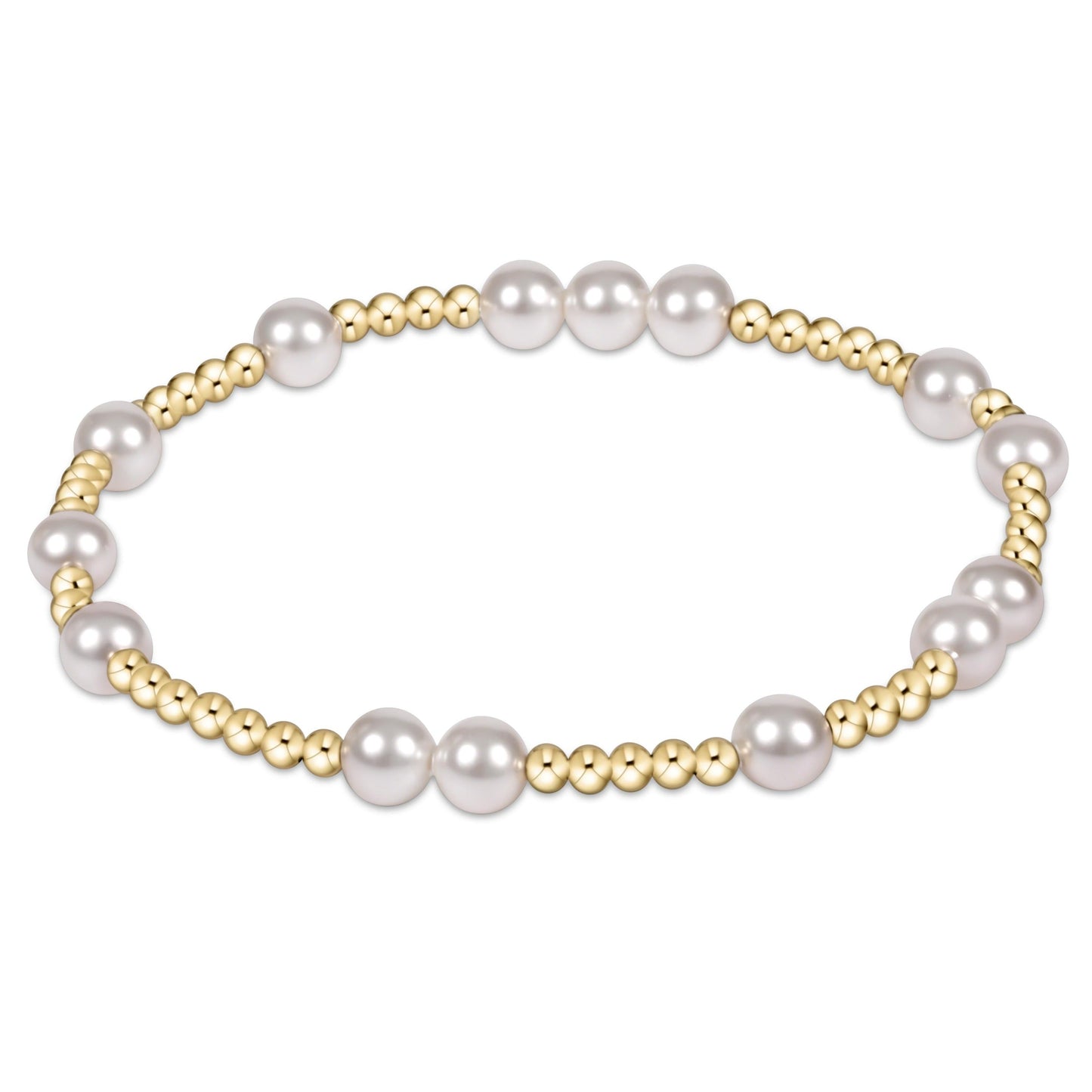 Enewton "Hope Unwritten" 6mm Bead Bracelet-Pearl