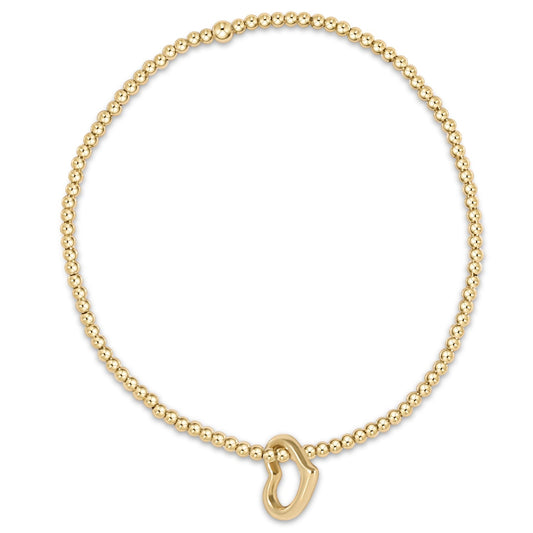 Enewton "Classic" Gold 2.5mm Bead Bracelet-Love Gold Charm
