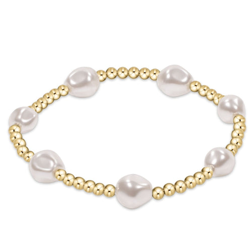 Enewton "Admire" Gold 3mm Bracelet- Pearl