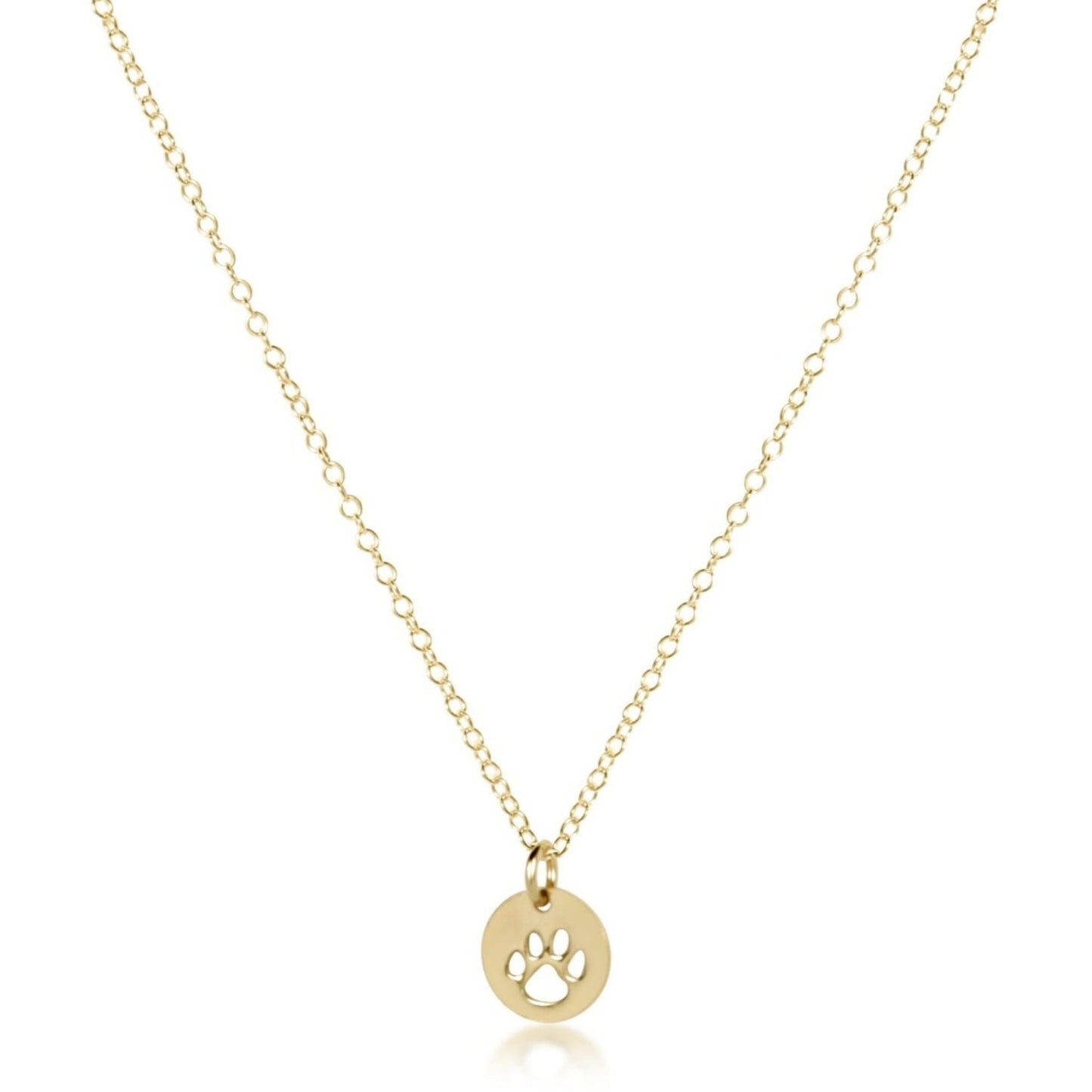 Enewton 16" Necklace - "Paw Print" Small Gold Disc
