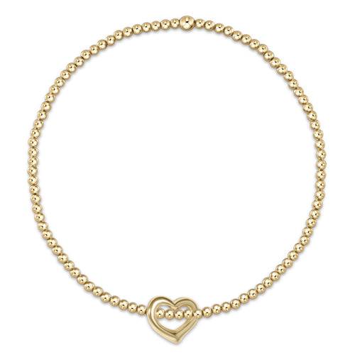 Enewton "Classic" Gold 2mm Bead Bracelet-Love Small Gold Charm (BCLG2LOVSMG)