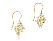 Enewton Classic Beaded Signature Cross Encompass Gold Drop Earring