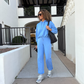 Spanx AirEssentials Cinched Hoodie- Cornflower Blue