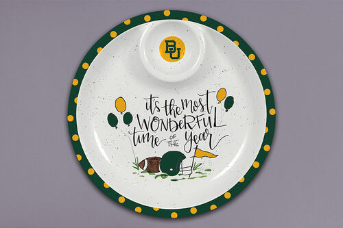 Magnolia Lane Melamine Chip/Dip Bowl-Baylor