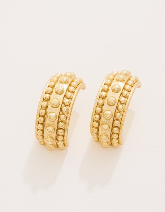 Spartina 449 Dappled Hoop Earrings - Gold