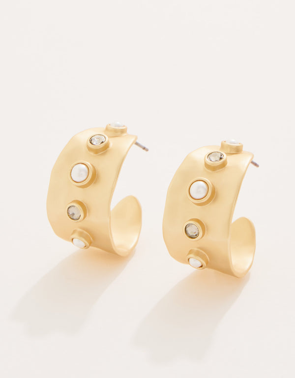 Spartina 449 Estate Hoop Earrings -Black