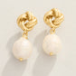 Spartina 449 Knotted Pearl Earrings-Pearl