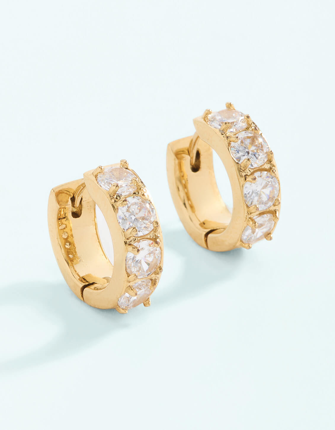 Spartina 449 SP Ardsley Gem Hoop Earring 14mm-CZ