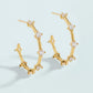 Spartina 449 SP 45mm "Spanish Wells" Hoop Earrings-Gold/Crystal