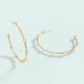 Spartina 449 SP 45mm "Spanish Wells" Hoop Earrings-Gold/Crystal