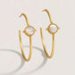 Spartina 449 Barony Hoop Earrings 40mm-MOP