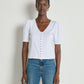 Nation LTD “Jen” Button Up Blouse-Optic White