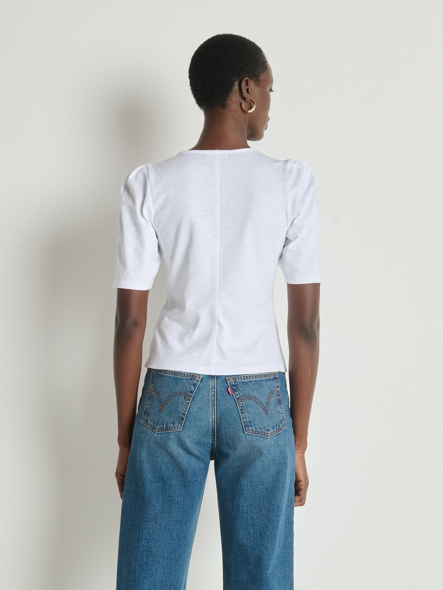 Nation LTD “Jen” Button Up Blouse-Optic White