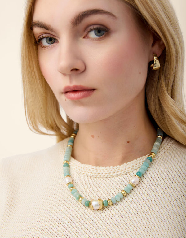 Spartina 449 Seawall Necklace 18"-Amazonite