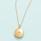 Spartina 449 SP Petite Photo Locket Starburst Necklace 18"-Gold/Crystal