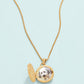 Spartina 449 SP Petite Photo Locket Starburst Necklace 18"-Gold/Crystal