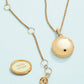 Spartina 449 SP Petite Photo Locket Starburst Necklace 18"-Gold/Crystal