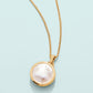 Spartina 449 SP Petite Photo Round Locket Necklace 18"-MOP