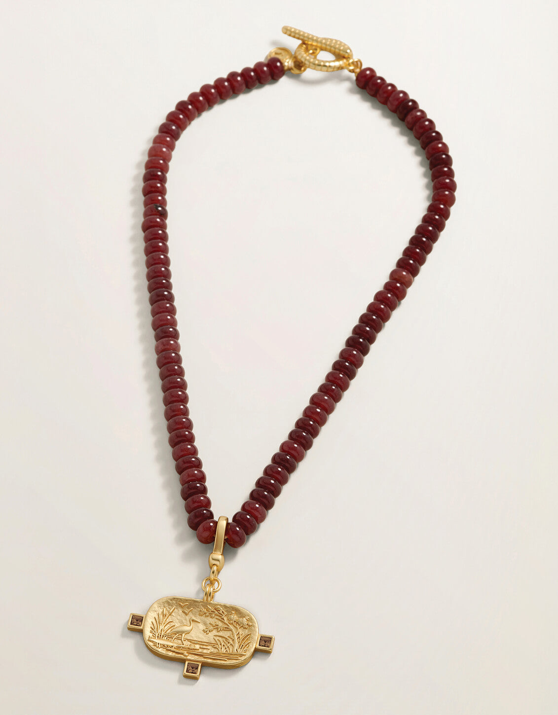 Spartina 449 Salt Marsh Charm Necklace 18"-Bordeaux