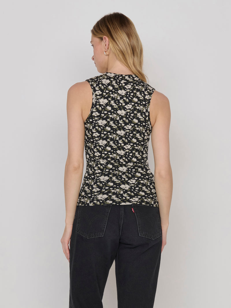 Nation LTD "Joan" Sleeveless Mock Neck-Layered Petals