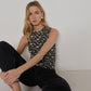 Nation LTD "Joan" Sleeveless Mock Neck-Layered Petals