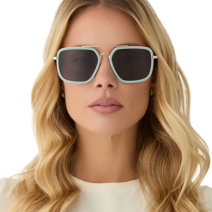 Diff Eyewear “Jordan” Steel Teal Grey Sunglasses