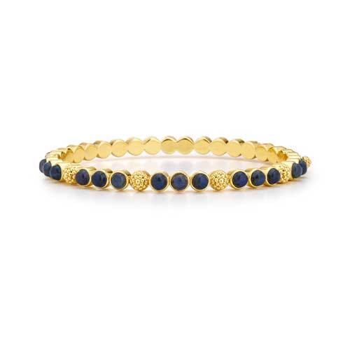 Capucine de Wulf Berry Gem Petite Hinged Bangle - Blue Labradorite