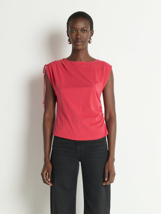 Nation LTD “Julie” Shoulder Tie Top - Heartbeat Red