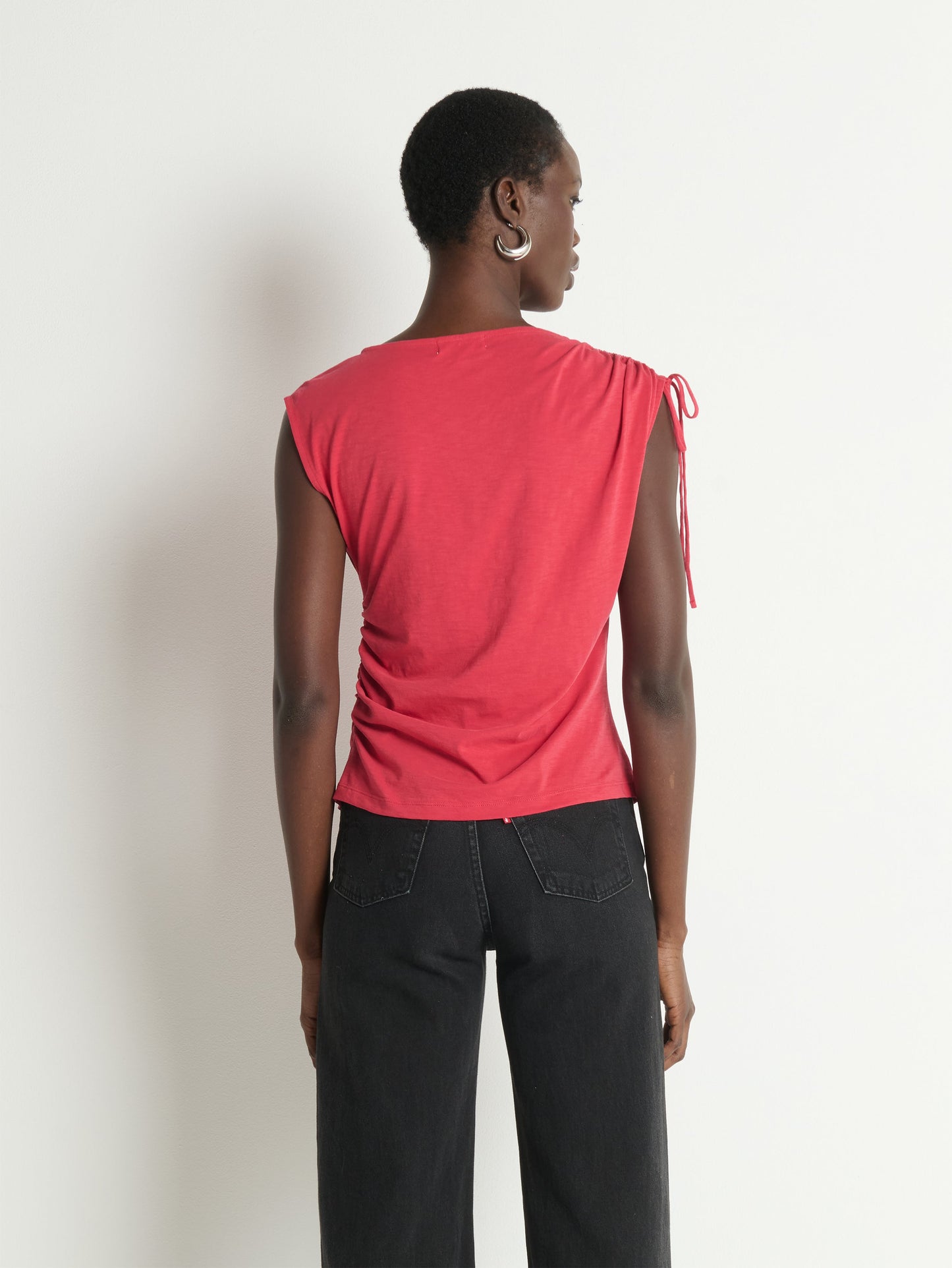 Nation LTD “Julie” Shoulder Tie Top - Heartbeat Red