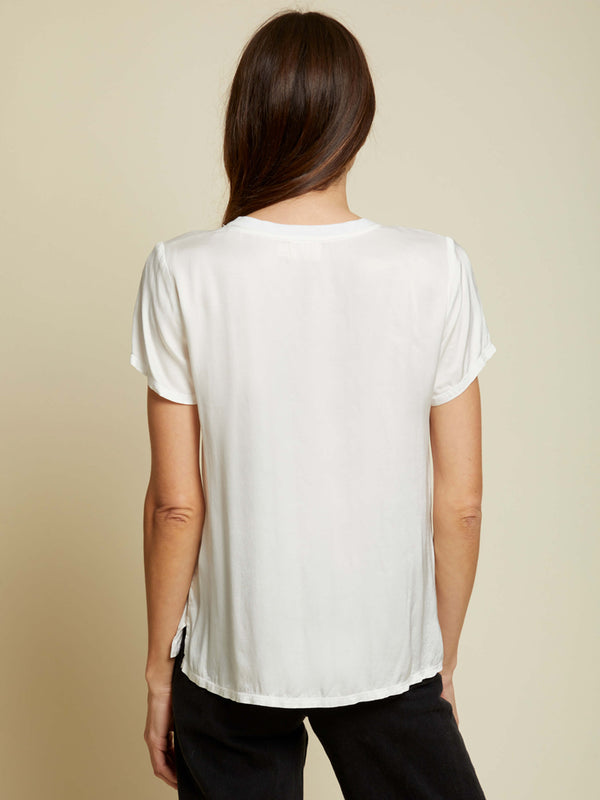 Nation LTD "June" V-Neck Tee- White