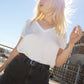 Nation LTD "June" V-Neck Tee- White