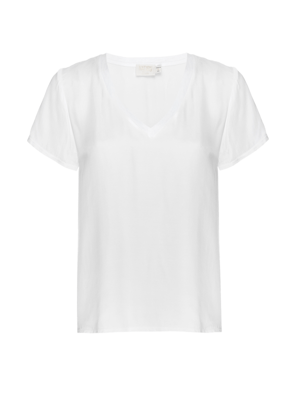 Nation LTD "June" V-Neck Tee- White