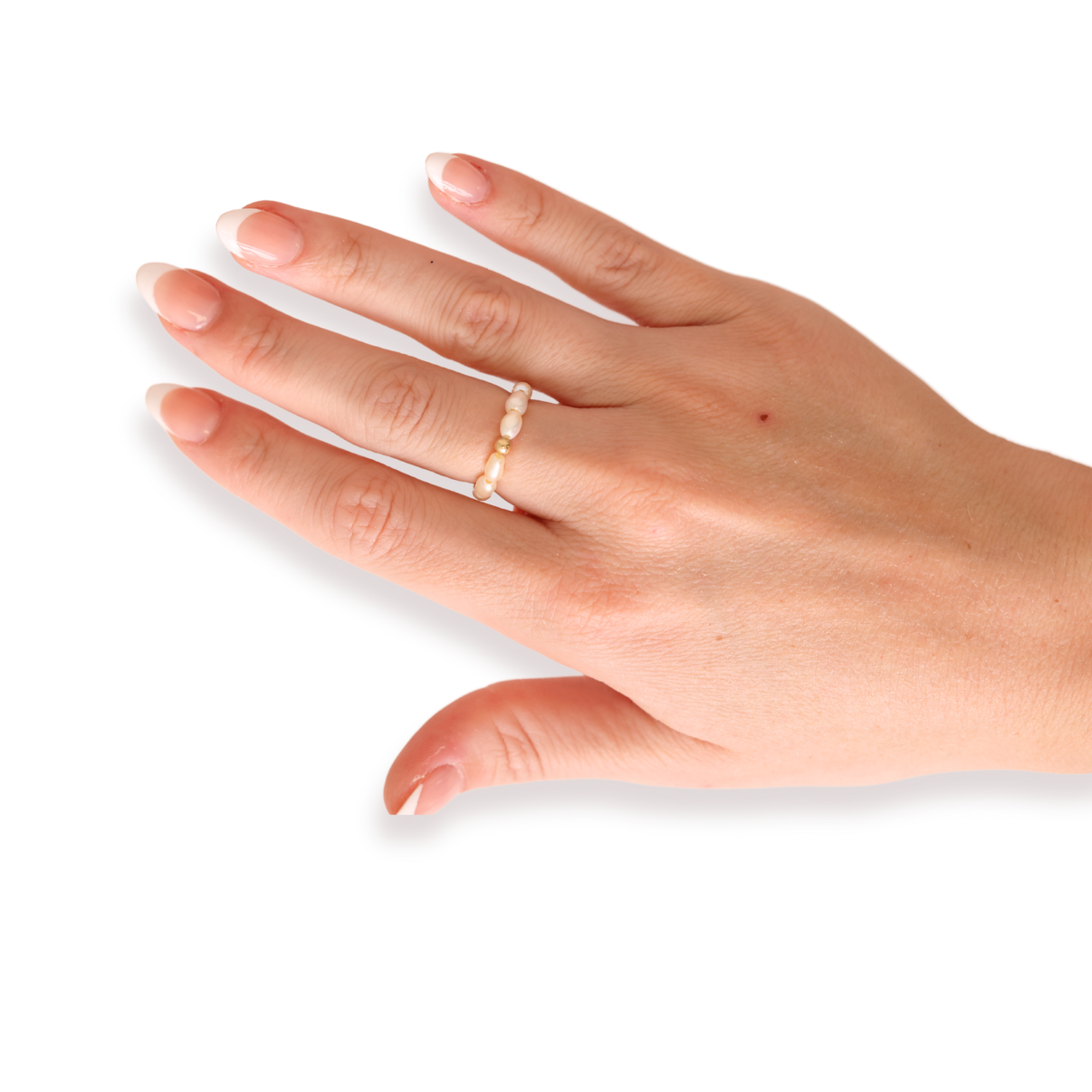 Beaded Blondes "Jamie Pearl" Ring-Gold