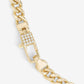 Melinda Maria “Julian Pavé" Lock 5mm Necklace-Gold/White CZ