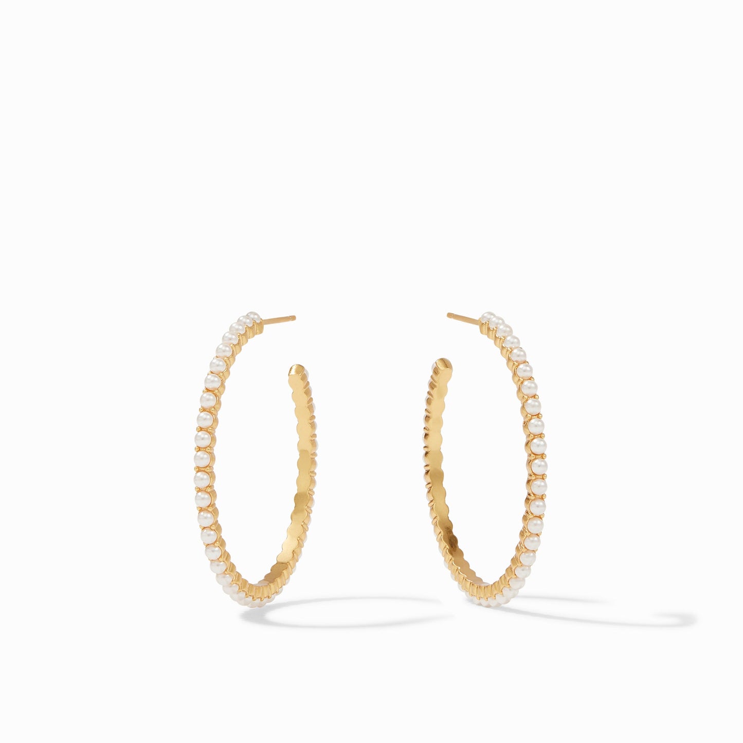 Julie Vos "Juliet" Pearl Hoop-Medium