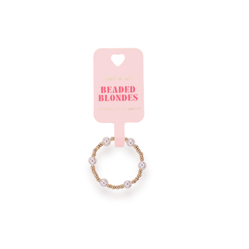 Beaded Blondes "June Pearl" Ring-Gold
